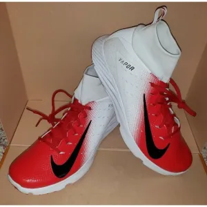 Nike Vapor Untouchable Speed Turf 2 Football WHITE RED AO8744-107 Size 14 New