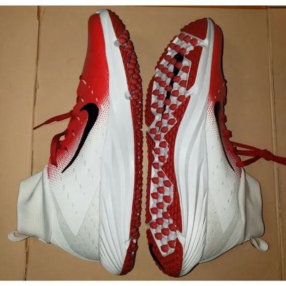 Nike Vapor Untouchable Speed Turf 2 Football WHITE RED AO8744-107 Size 14 New