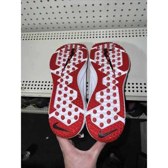 Nike Vapor Untouchable Speed Turf 2 Mens Football Turf Shoes Size 12.5 Red White
