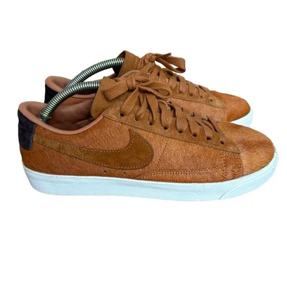 Nike W Blazer Low LX Pony Hair Cinder Tennis Shoes Sz 7