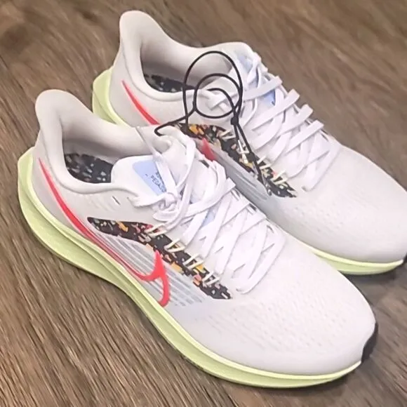 Nike Winflo 9 Road Running Shoes- White/Hot Punch/Football Grey