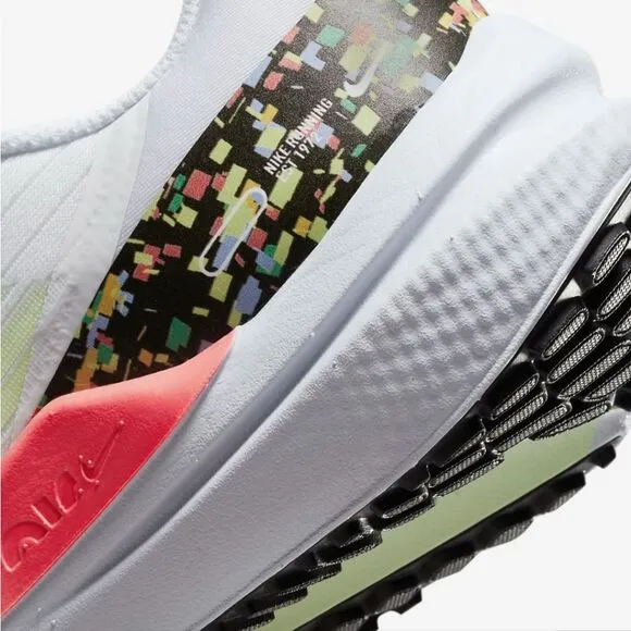 Nike Winflo 9 Road Running Shoes- White/Hot Punch/Football Grey