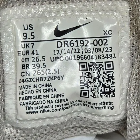 Nike Women's 9.5 Court Air Zoom Vapor‎ Pro 2 Tennis Shoes White DR6192-002
