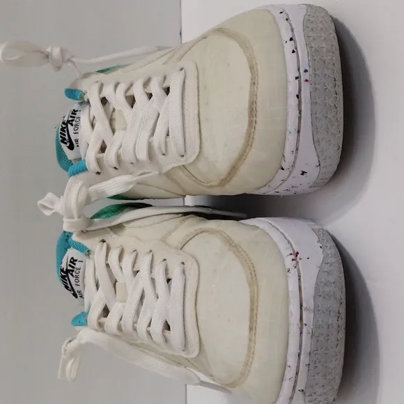 Nike Women's Air Force 1 Crater DO7692-101 Speckled Silhouette Low Top Sneakers