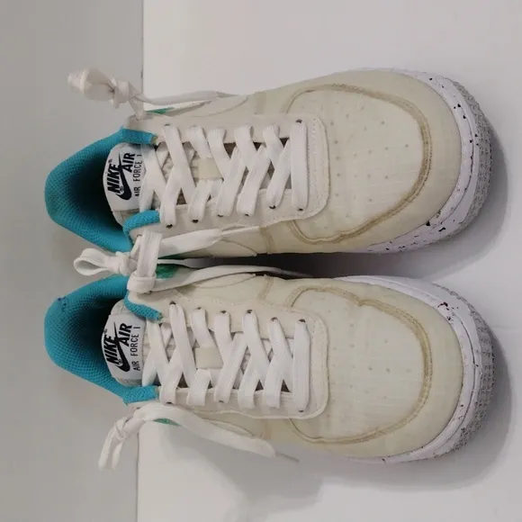 Nike Women's Air Force 1 Crater DO7692-101 Speckled Silhouette Low Top Sneakers