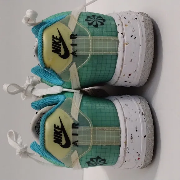 Nike Women's Air Force 1 Crater DO7692-101 Speckled Silhouette Low Top Sneakers