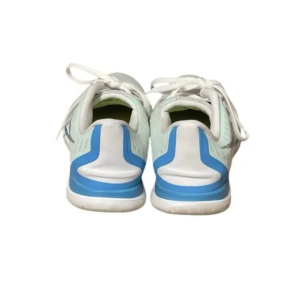Nike Womens Free 4.0 718412-101 White &amp; Blue Running Shoes Sneakers Size 10.5
