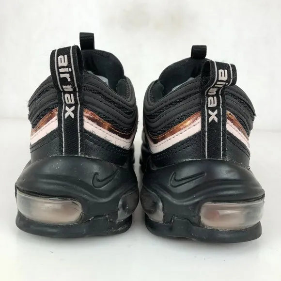 Nike Women's Size 6 Air Max 97 Black Woodgrain Brown Pink Lace-Up Sneakers Shoes