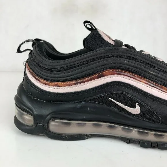 Nike Women's Size 6 Air Max 97 Black Woodgrain Brown Pink Lace-Up Sneakers Shoes