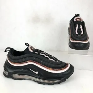 Nike Women's Size 6 Air Max 97 Black Woodgrain Brown Pink Lace-Up Sneakers Shoes