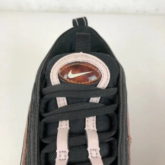 Nike Women's Size 6 Air Max 97 Black Woodgrain Brown Pink Lace-Up Sneakers Shoes
