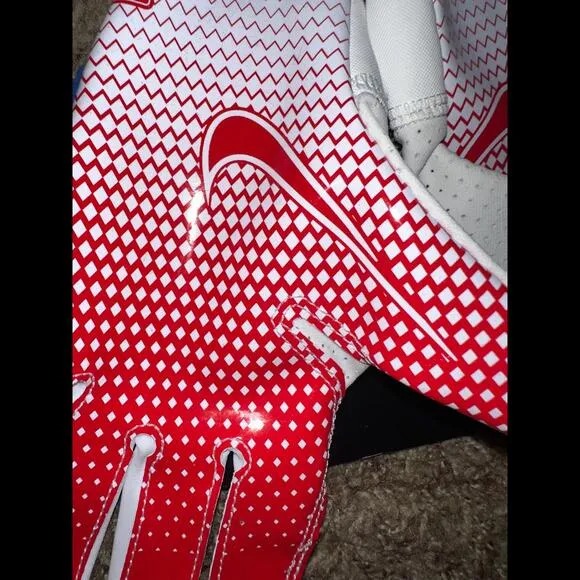 Nike Youth Vapor Jet 6.0 Football Gloves University Red/Wht