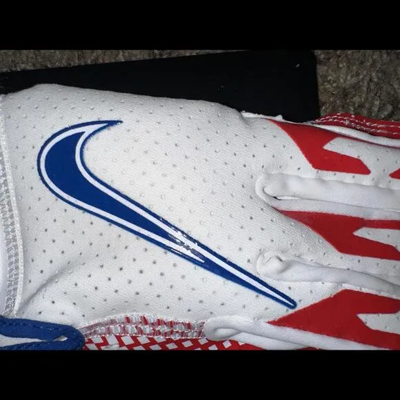 Nike Youth Vapor Jet 6.0 Football Gloves University Red/Wht