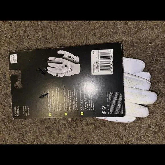 Nike Youth Vapor Jet 6.0 Youth Football White/University Red Gloves