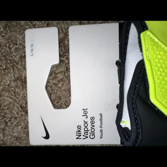 Nike Youth Vapor Jet 7.0 Energy Volt/Black Receiver Football Gloves