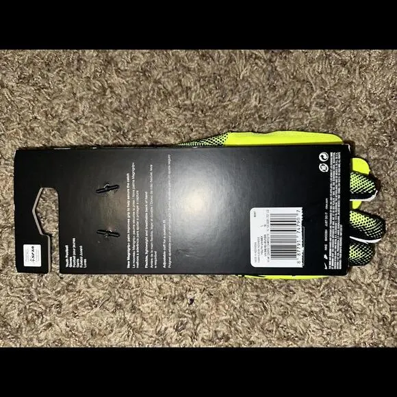 Nike Youth Vapor Jet 7.0 Energy Volt/Black Receiver Football Gloves