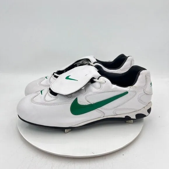Nike Zoom Air Shark 2 Men Size 13.5 115058-131 White Green Cleats Baseball Shoe