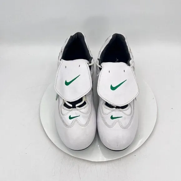 Nike Zoom Air Shark 2 Men Size 13.5 115058-131 White Green Cleats Baseball Shoe