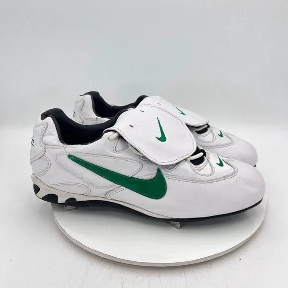 Nike Zoom Air Shark 2 Men Size 13.5 115058-131 White Green Cleats Baseball Shoe