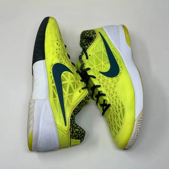 Nike Zoom Cage 2 Athletic Shoes Mens Sz 11 1/2 Yellow L.10.2 Sporty Tennis