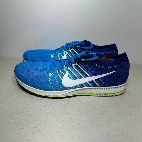 Nike Zoom Flyknit Streak Road Racing $160 Shoes 835994 414 Blue Glow Size 12