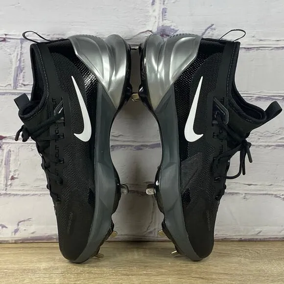 Nike Zoom Force Trout 9 Elite Men's 8 Black Metal Baseball Cleats FB2906-003