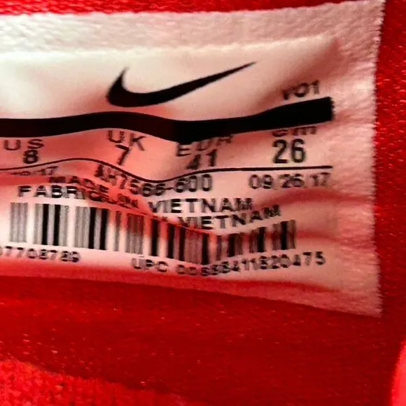 Nike Zoom Live 2 Mens Size 8‎ University Red Sneakers Shoes AH7566-600