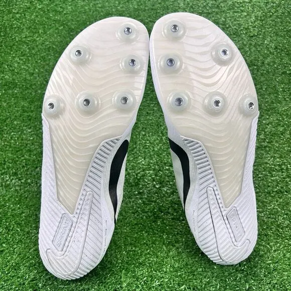 Nike Zoom Rival Sprint Track Shoes Men's 10 White Black Cleat Spikes DC8753-100