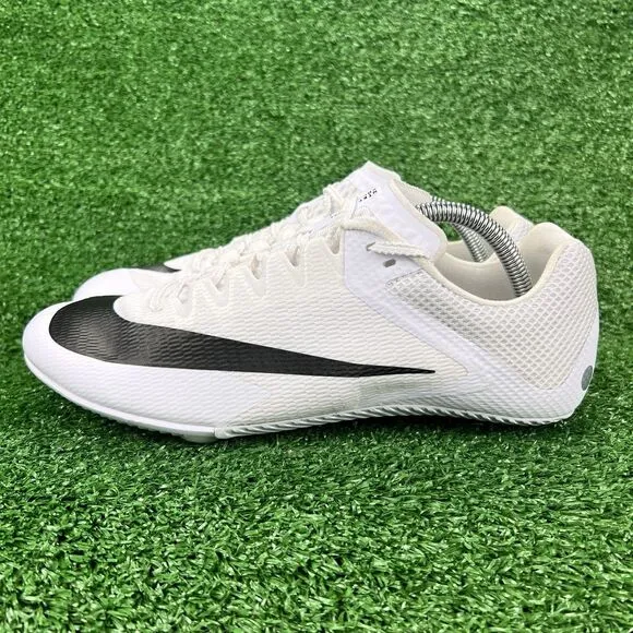 Nike Zoom Rival Sprint Track Shoes Men's 10 White Black Cleat Spikes DC8753-100