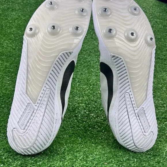 Nike Zoom Rival Sprint Track Shoes Men's 10 White Black Cleat Spikes DC8753-100