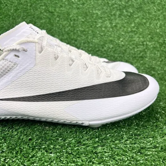 Nike Zoom Rival Sprint Track Shoes Men's 10 White Black Cleat Spikes DC8753-100