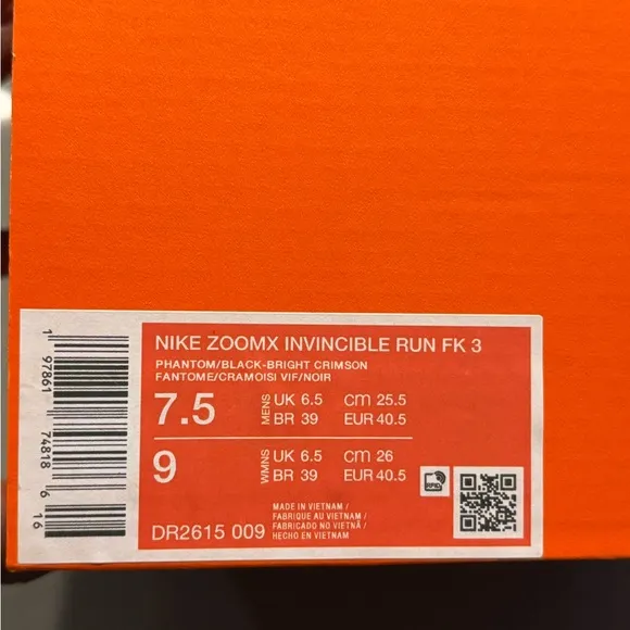 NIKE ZOOMX INVINCIBLE RUN FLYKNIT 3 'PHANTOM BRIGHT CRIMSON'