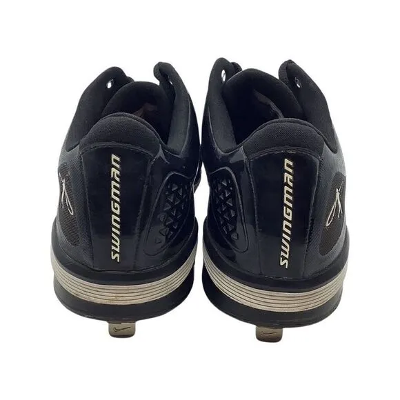 Nike Air Swingman Baseball Cleats Shoes Black/White 535837-010 Mens 11
