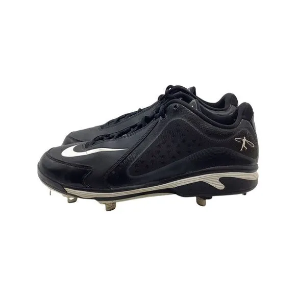Nike Air Swingman Baseball Cleats Shoes Black/White 535837-010 Mens 11