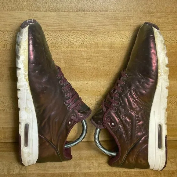Nike Air Max 1 Ultra Jacquard Womens Training Shoes Mahogany Size 7.5 861656-900