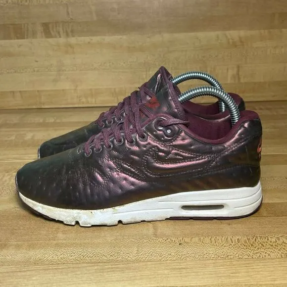 Nike Air Max 1 Ultra Jacquard Womens Training Shoes Mahogany Size 7.5 861656-900