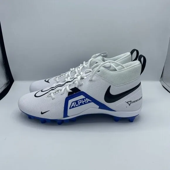 Nike Alpha Varsity Pro 3 White Game Royal CV0586-101 Men's Size 10.5 Cleats
