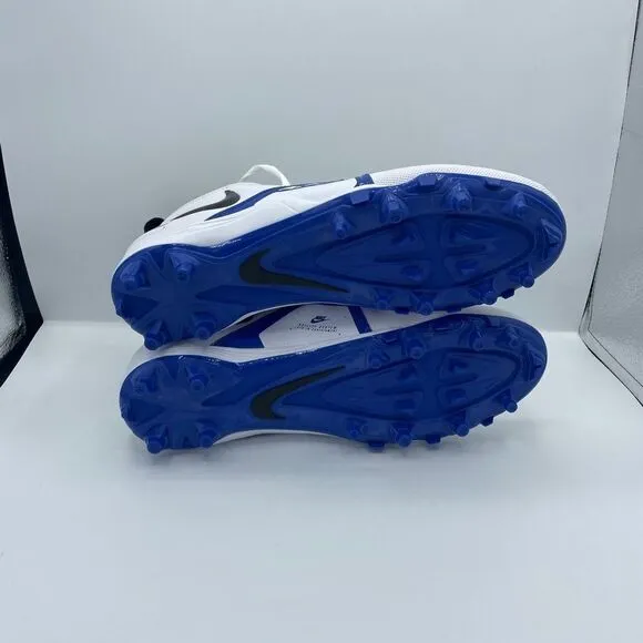 Nike Alpha Varsity Pro 3 White Game Royal CV0586-101 Men's Size 10.5 Cleats