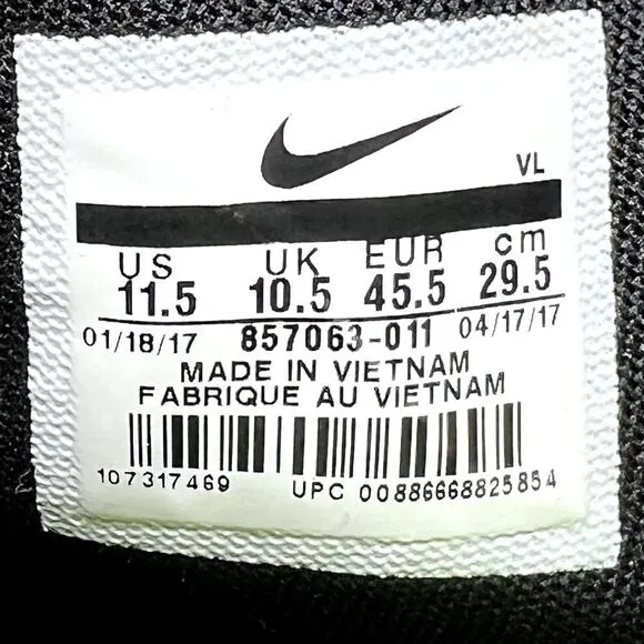Nike Force Savage Elite TD Football Cleats Shoes Men's 11.5 Black (857063-011)