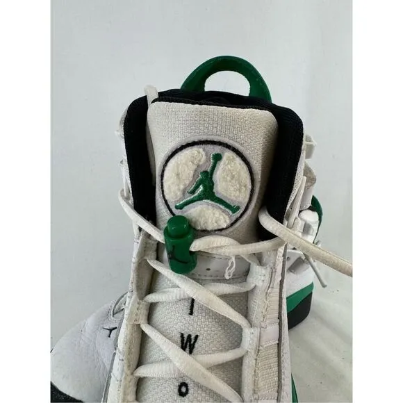 Nike Jordan Kids White Green 6 Rings Lucky Athletic Sneakers Shoes Size 6Y