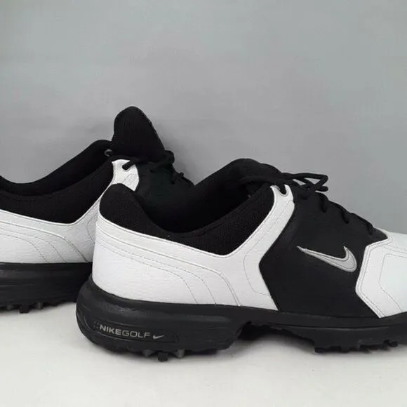 Nike  Leather‎ White Black Men Golf Shoes Size 7