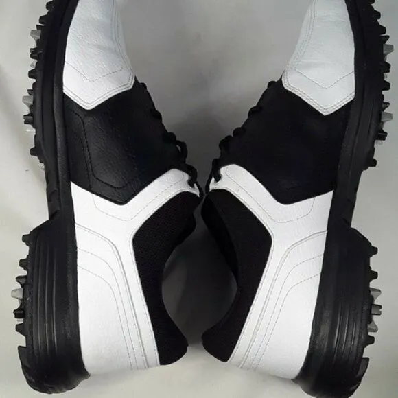 Nike  Leather‎ White Black Men Golf Shoes Size 7