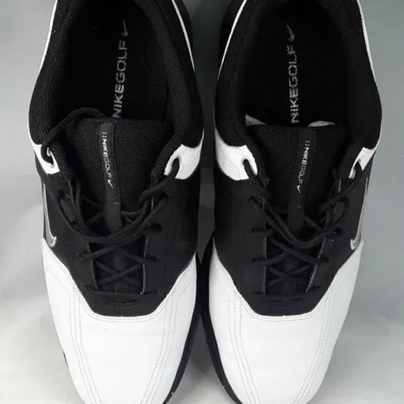 Nike  Leather‎ White Black Men Golf Shoes Size 7