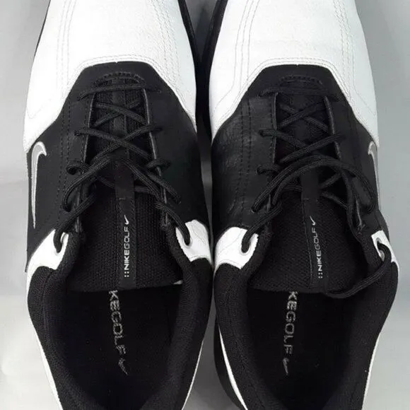Nike  Leather‎ White Black Men Golf Shoes Size 7