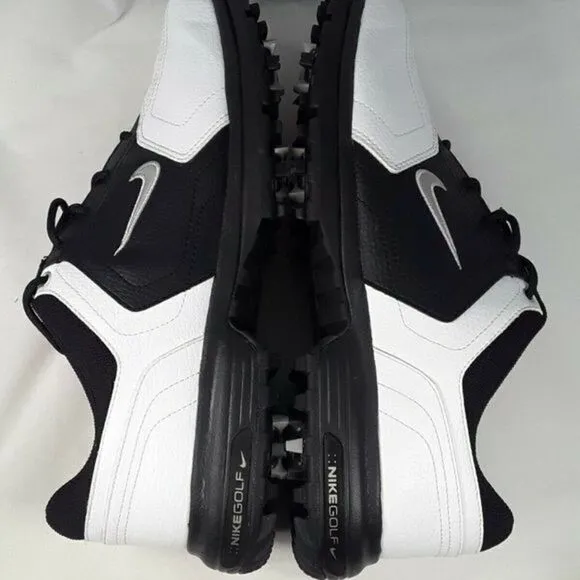 Nike  Leather‎ White Black Men Golf Shoes Size 7