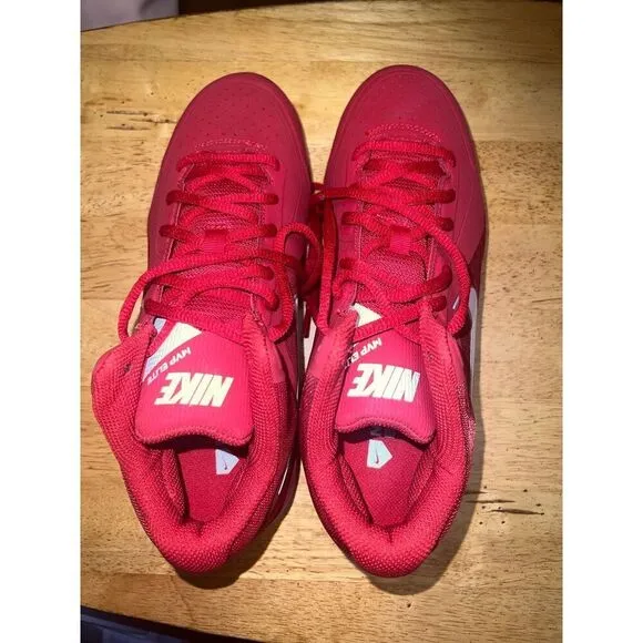 Nike MVP  Elite Air Max Flywire Baseball Shoes Metal Cleats Red Size 524957-610