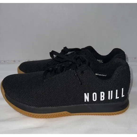 No Bull Superfabric Shoes Men Size 9 Black Gum Sole Trainers Sneakers CrossFit