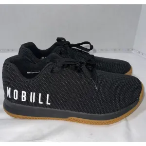 No Bull Superfabric Shoes Men Size 9 Black Gum Sole Trainers Sneakers CrossFit