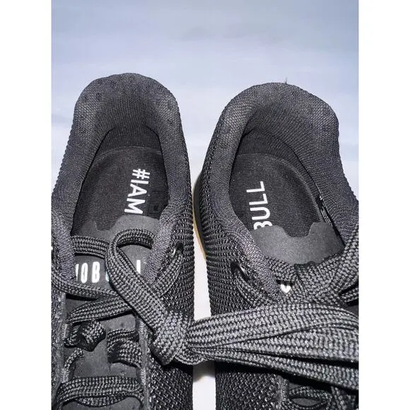 No Bull Superfabric Shoes Men Size 9 Black Gum Sole Trainers Sneakers CrossFit