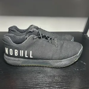 Nobull CrossFit Men’s Size 12 Black Superfabric Low Gym Shoes Sneakers